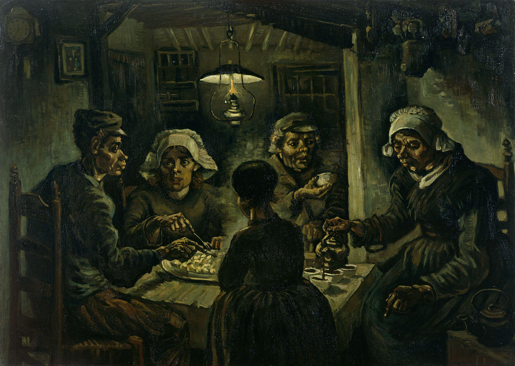 The Potato Eaters by Vincent van Gogh - Van Gogh’s evocative depiction of a family sharing a humble meal highlights the authenticity, togetherness, and profound emotional bonds nurtured by shared experiences and gatherings within the collective.